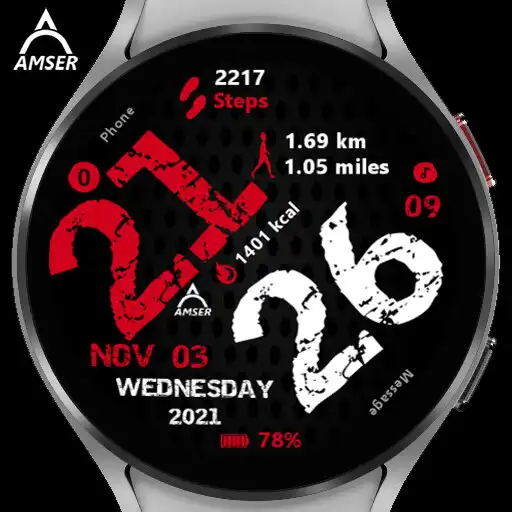 Play Amser Rugged Watch Face APK