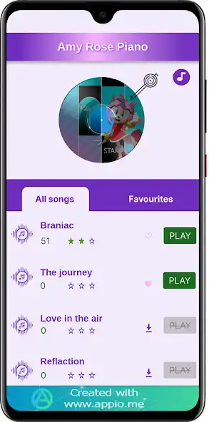 Play Amy Rose Piano as an online game Amy Rose Piano with UptoPlay