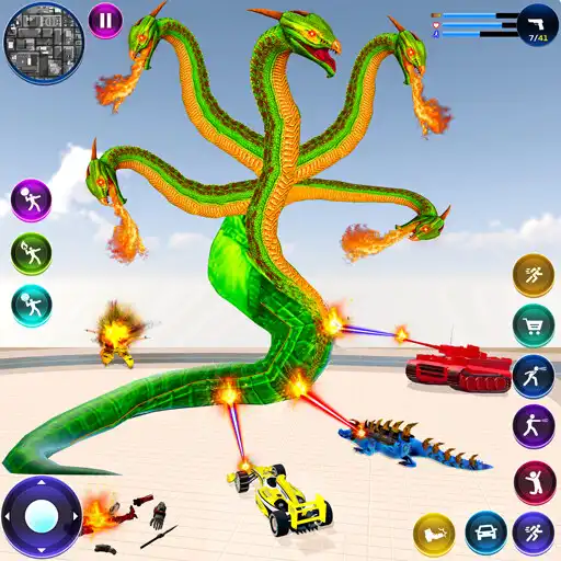 Play Anaconda Robot Car War Game APK