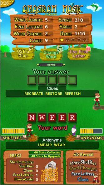 Play Anagram Magic as an online game Anagram Magic with UptoPlay
