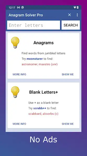 Play Anagram Solver Pro  and enjoy Anagram Solver Pro with UptoPlay