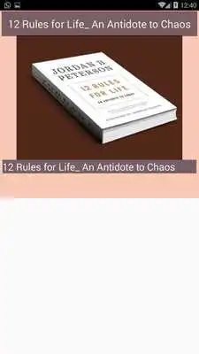 Play An Antidote to Chaos : 12 Rules for Life
