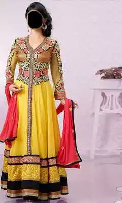 Play Anarkali Yellow Salwar Suit