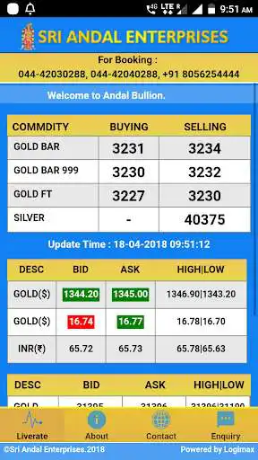 Play APK Andal Bullion  and enjoy Andal Bullion with UptoPlay andalenterprises.bullion.price