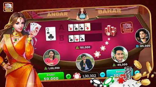 Play Andar Bahar Katti - 3 Patti Poker & Rummy  and enjoy Andar Bahar Katti - 3 Patti Poker & Rummy with UptoPlay