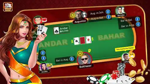 Play Andar Bahar Katti - 3 Patti Poker & Rummy as an online game Andar Bahar Katti - 3 Patti Poker & Rummy with UptoPlay