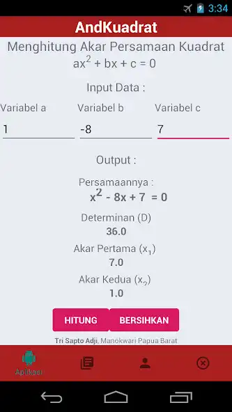 Play AndKuadrat - Square Root Equation Calculator as an online game AndKuadrat - Square Root Equation Calculator with UptoPlay