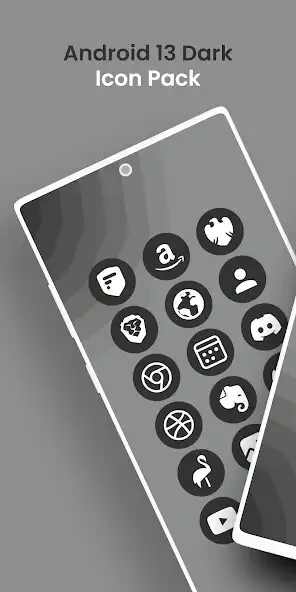 Play Android 13 Dark - Icon Pack  and enjoy Android 13 Dark - Icon Pack with UptoPlay