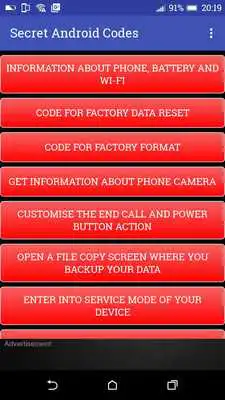 Play Android Codes Classified