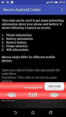 Play Android Codes Classified