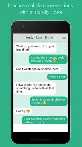Play Andy - English Speaking Bot  and enjoy Andy - English Speaking Bot with UptoPlay