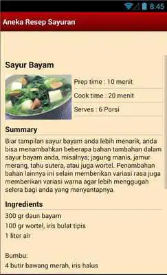 Play Aneka Resep Sayuran