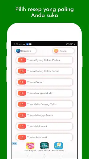 Play Aneka Resep Tumis Sayuran Lengkap as an online game Aneka Resep Tumis Sayuran Lengkap with UptoPlay