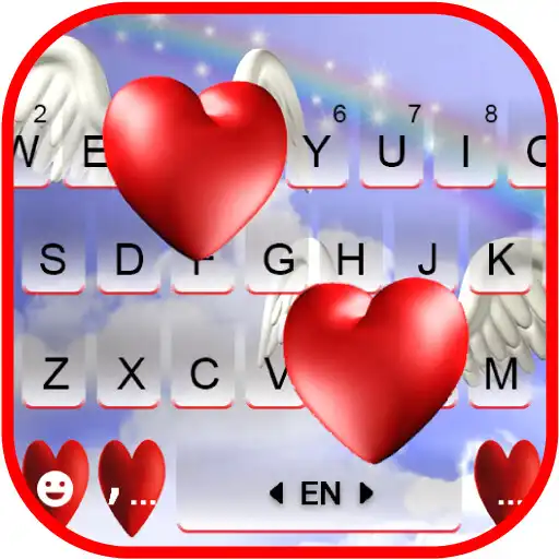Play Angel Hearts Keyboard Background APK