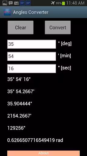 Play APK Angles Converter  and enjoy Angles Converter with UptoPlay com.ActuallyUsefulSoftware.anglesconverter