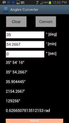 Play APK Angles Converter  and enjoy Angles Converter with UptoPlay com.ActuallyUsefulSoftware.anglesconverter