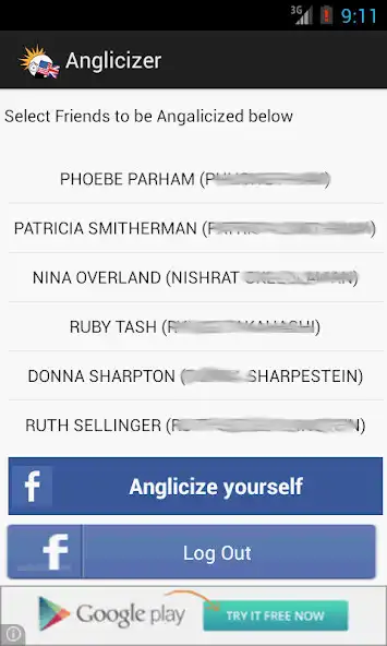 Play Anglicizer - English Names as an online game Anglicizer - English Names with UptoPlay