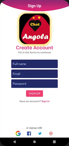 Play Angola Chat App as an online game Angola Chat App with UptoPlay