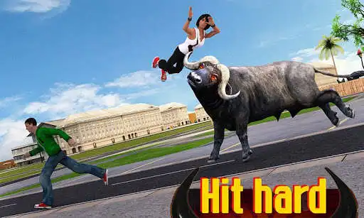 Play Angry Buffalo Attack 3D as an online game Angry Buffalo Attack 3D with UptoPlay
