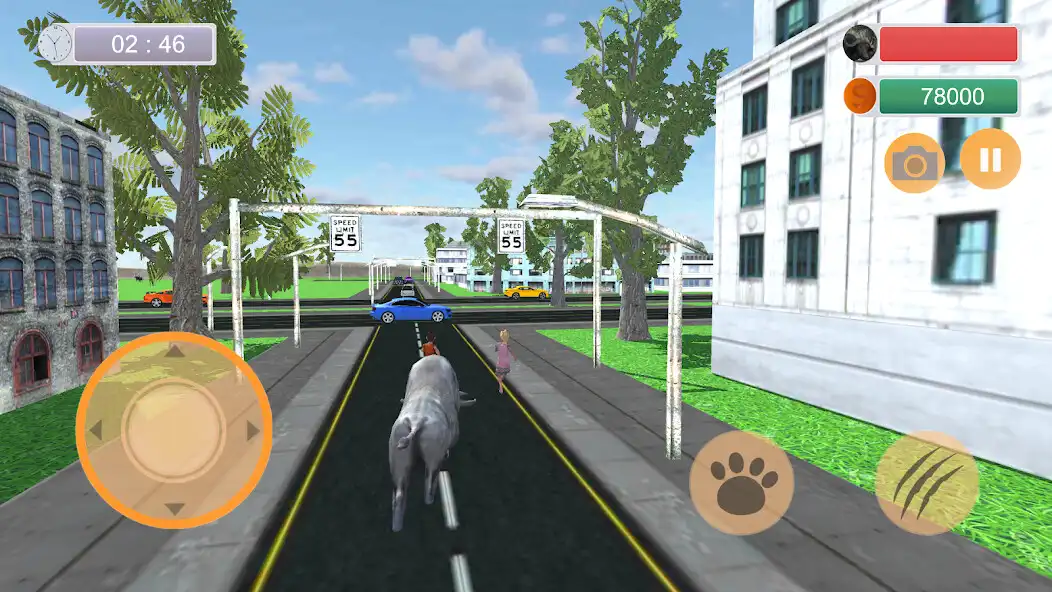 Play Angry Buffalo Attack Game 3D as an online game Angry Buffalo Attack Game 3D with UptoPlay