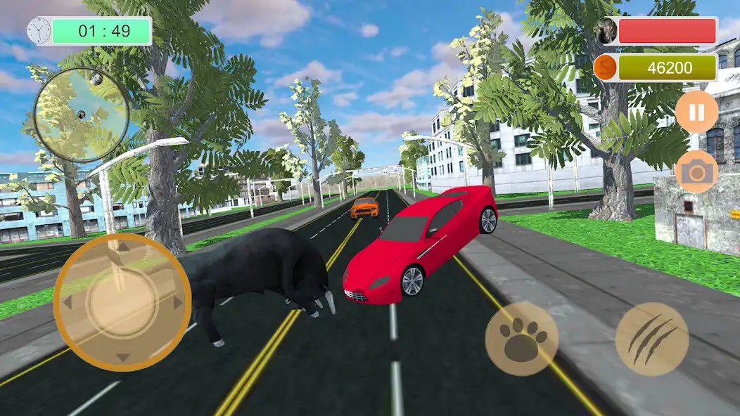 Play Angry Bull City Attack Game 3D as an online game Angry Bull City Attack Game 3D with UptoPlay