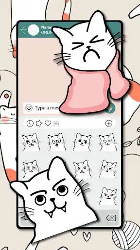 Play Angry Cats Emoji Stickers as an online game Angry Cats Emoji Stickers with UptoPlay