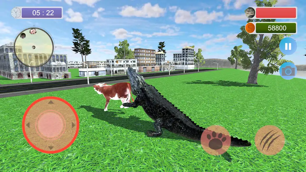 Play Angry Crocodile City Attack 3D as an online game Angry Crocodile City Attack 3D with UptoPlay