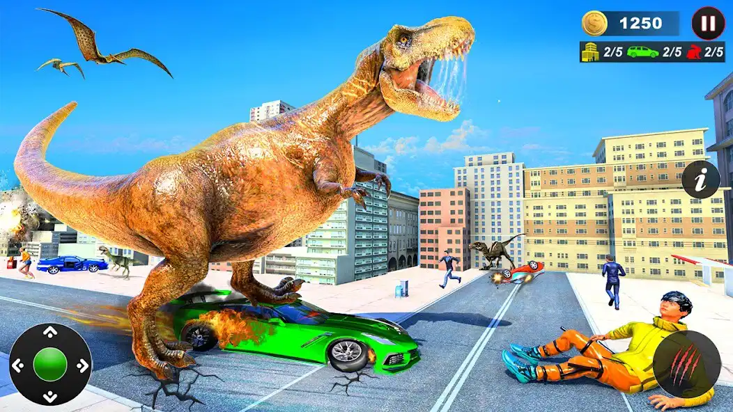 Play Angry Dinosaur City Smasher as an online game Angry Dinosaur City Smasher with UptoPlay