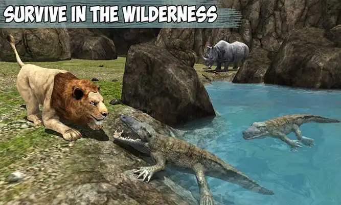 Play Angry Lion Jungle Survival 3D