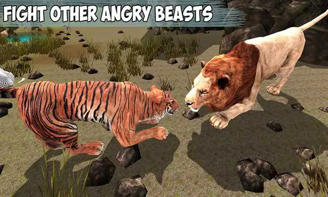 Play Angry Lion Jungle Survival 3D