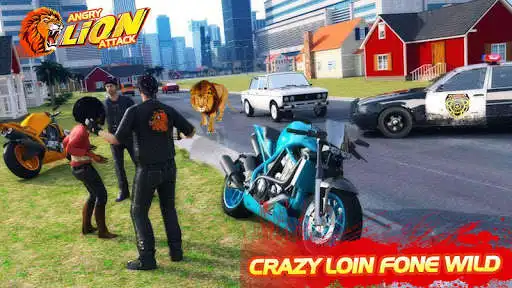 Play Angry Lion Rampage: City Attack,Simulator 3D as an online game Angry Lion Rampage: City Attack,Simulator 3D with UptoPlay