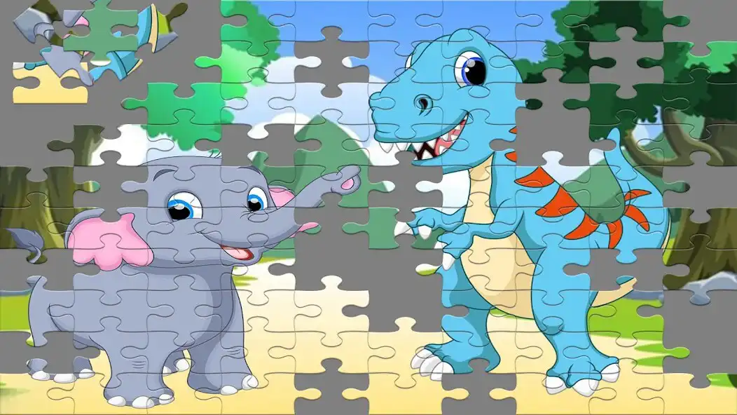 Play Animal Cartoon Puzzle : Jigsaw as an online game Animal Cartoon Puzzle : Jigsaw with UptoPlay