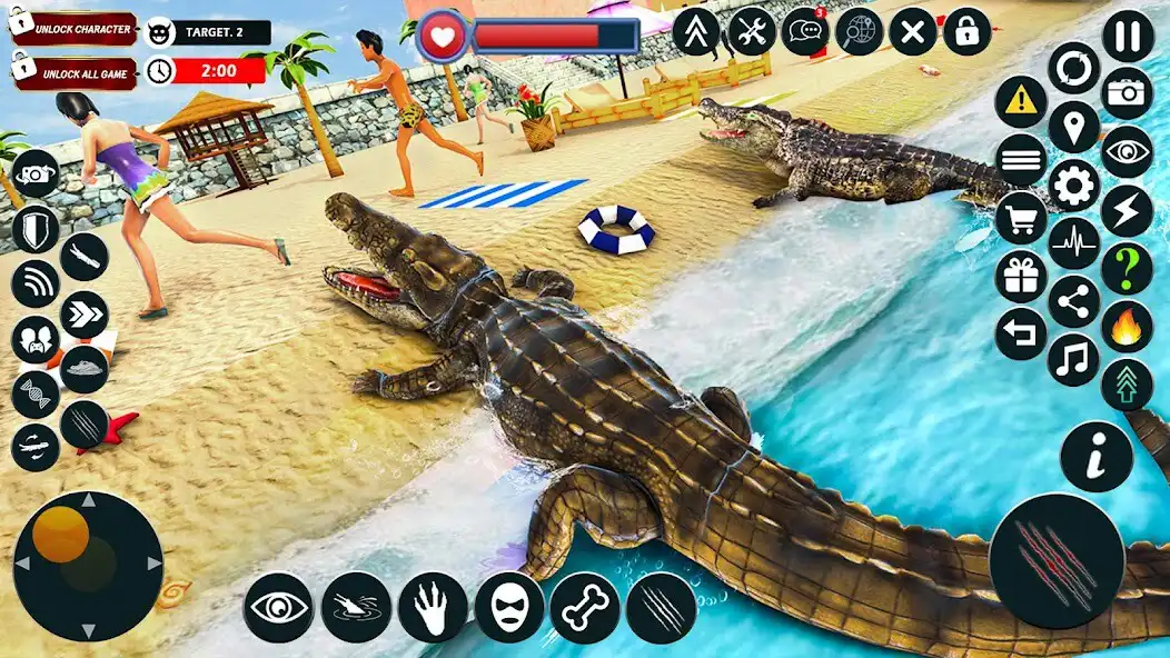 Play Animal Crocodile Attack Game as an online game Animal Crocodile Attack Game with UptoPlay