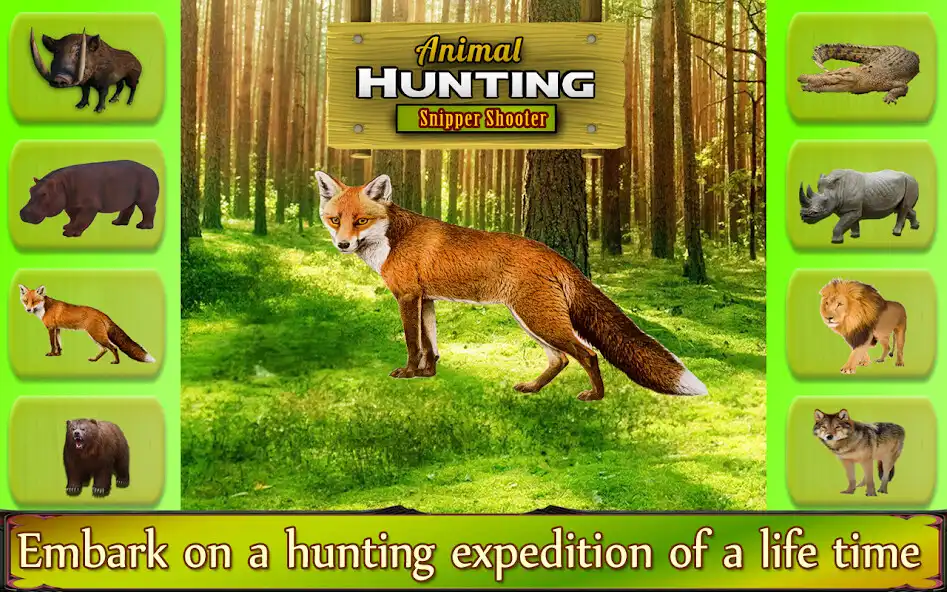 Play ANIMAL HUNTER SNIPER SHOOTER as an online game ANIMAL HUNTER SNIPER SHOOTER with UptoPlay