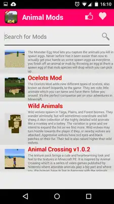Play Animal MODS For MCPE.