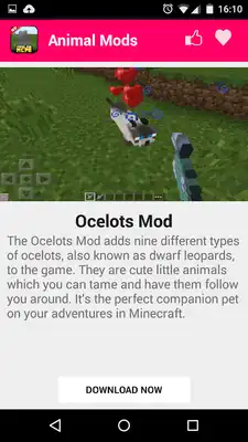 Play Animal MODS For MCPE.