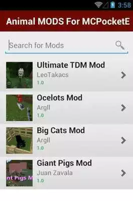 Play Animal MODS For MCPocketE