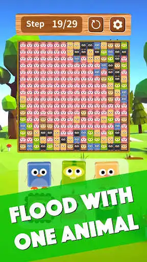 Play Animal Puzzle - Flood! as an online game Animal Puzzle - Flood! with UptoPlay