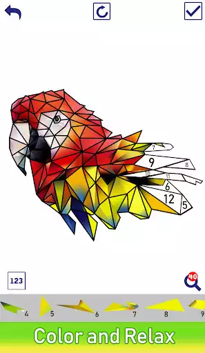 Play Animals Poly Art:Color by Number, Sticker Coloring as an online game Animals Poly Art:Color by Number, Sticker Coloring with UptoPlay
