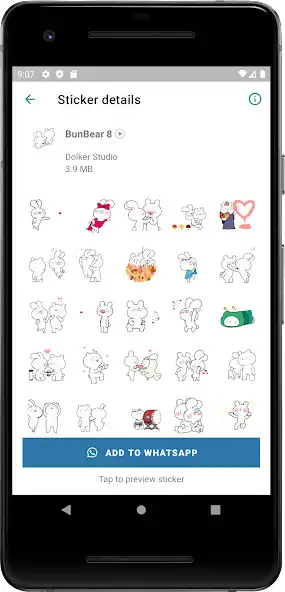 Play Animated Bunbear WAStickerApps as an online game Animated Bunbear WAStickerApps with UptoPlay
