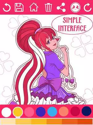 Play Animated Glitter Coloring Book - Anime Manga