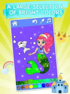 Play Animated Glitter Coloring Book - Princess