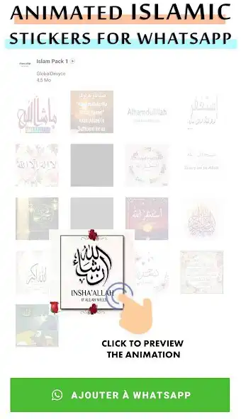 Play Animated Islamic WastickerApp as an online game Animated Islamic WastickerApp with UptoPlay