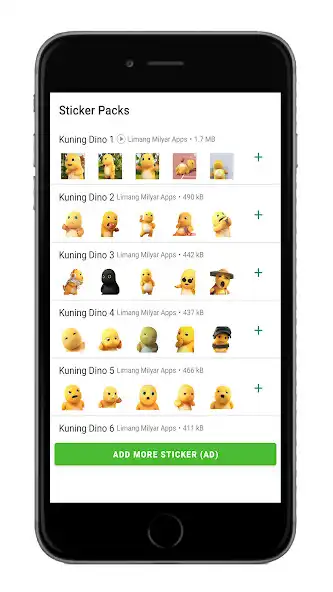 Play Animated Kuning Dino WASticker as an online game Animated Kuning Dino WASticker with UptoPlay
