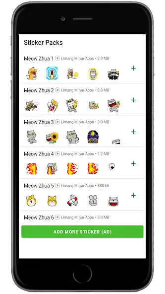 Play Animated Meow Zhua WASticker as an online game Animated Meow Zhua WASticker with UptoPlay