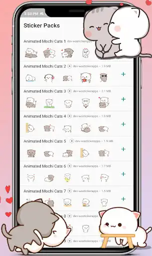 Play Animated Mochi Cat Mochi WAStickerApps  and enjoy Animated Mochi Cat Mochi WAStickerApps with UptoPlay