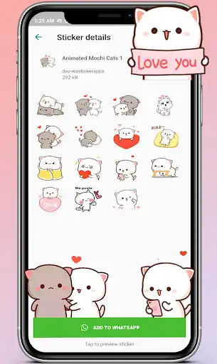 Play Animated Mochi Cat Mochi WAStickerApps as an online game Animated Mochi Cat Mochi WAStickerApps with UptoPlay