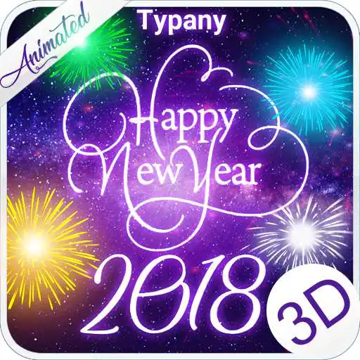 Free play online Animated New Year Fireworks Theme&Emoji Keyboard  APK