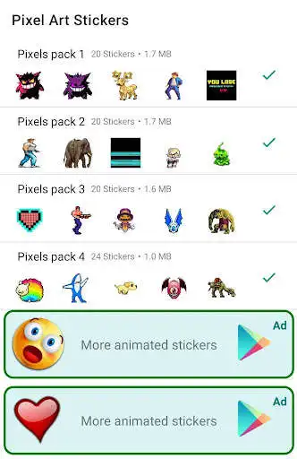 Play Animated Stickers - Pixel Art  and enjoy Animated Stickers - Pixel Art with UptoPlay