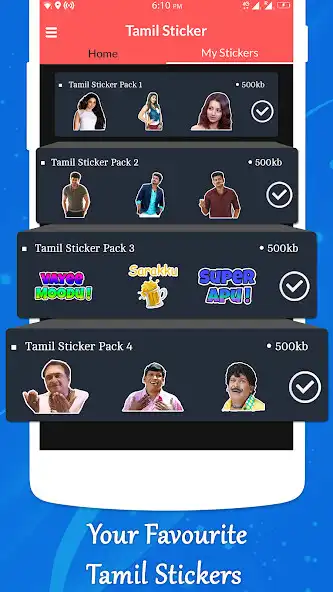 Play Animated Tamil  WAStickers as an online game Animated Tamil  WAStickers with UptoPlay